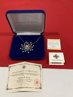 Camrose & Kross JBK Jacqueline Kennedy Sunburst Pendant Necklace NEW CIB IN BOX