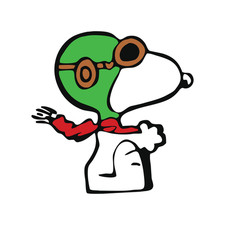 Snoopy Flying Ace Vinyl Sticker Decal Peanuts For Laptop Car Window Water Bottle