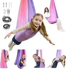 Sensory Swing, Indoor & Outdoor Sensory Swing for Kids & Adults, Double Layer Th