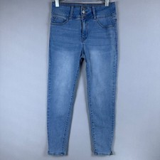 Curve Appeal Skinny Jeans High Rise Womens Size 10/30 Light Wash Stretch