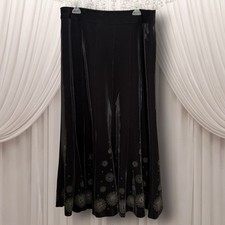 Vintage Yiziyuan Maxi Skirt Large Black Whimsigoth Fairy Grunge Beaded Y2K