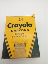 Vintage 1985 Crayola Crayons 24 Count with 3 Discontinued Colors