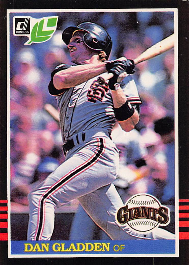 Dan Gladden 1985 Leaf 30 San Francisco Giants Rookie BASEBALL Card