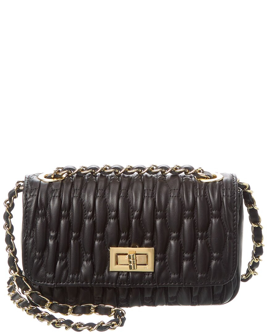 Persaman New York Mia13 Женское стеганое кожаное кроссбоди через плечо черного цвета