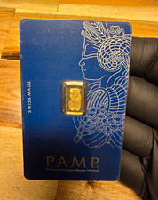 PAMP Suisse 1g .9999 Fine Gold Bar in Veriscan Assay Card, Total 1g 5132.07 per troy oz