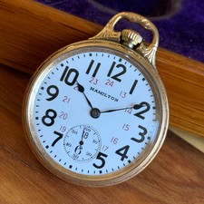 1918 Hamilton 952 16S 19 Jewels Canadian Dial Railroad Grade Pocket Watch