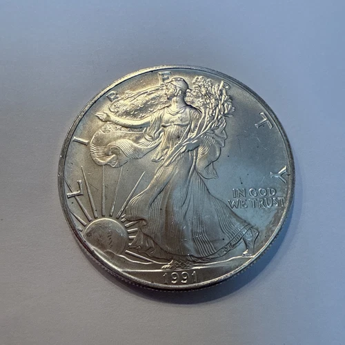 1991 American Silver Eagle 1 oz .999 Fine Silver Dollar Uncirculated