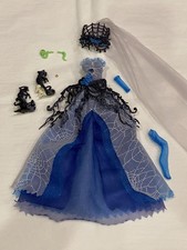 NEW_Outfit_Monster High doll G1 Skullector Corpse Bride_Emily_Clothes COMPLETE