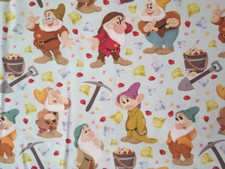 Disney dwarfs dopey grumpy fun fabric blue 11 to 10 inch 1pc