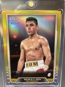 2024 Topps Chrome Oscar De La Hoya GOLD Refractor /50 #32