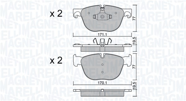 Für MAGNETI MARELLI 363916060855 HAM PADS.