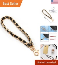 Fashionable Hands-Free Phone Chain with Adjustable Metal Tether - Versatile Use