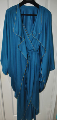 Ayres by E. Eysen Greek Goddess 2 pc Cape & Dress w Gold trim