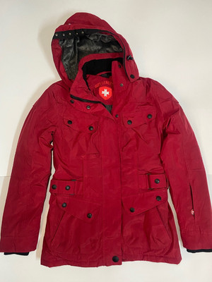  Wellensteyn Cosmo  Red Winter Jacket Coat Waterproof Windproof Hooded Size XS