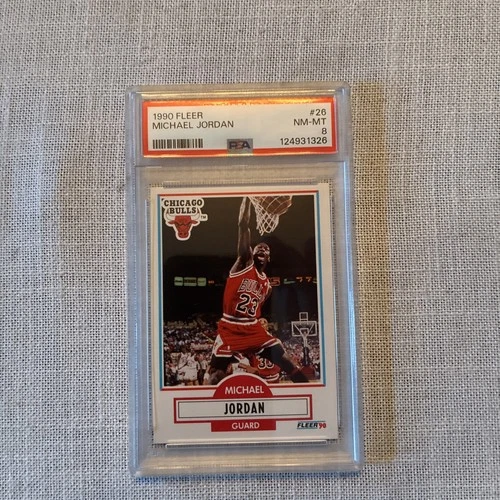 1990 FLEER #26 MICHAEL JORDAN PSA 8 Mint HOF!