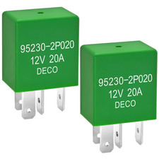 Relay 95230-2P020 Set of 2 , 4 Pins Multi-Purpose Power Relay 12V 20A, Compatib
