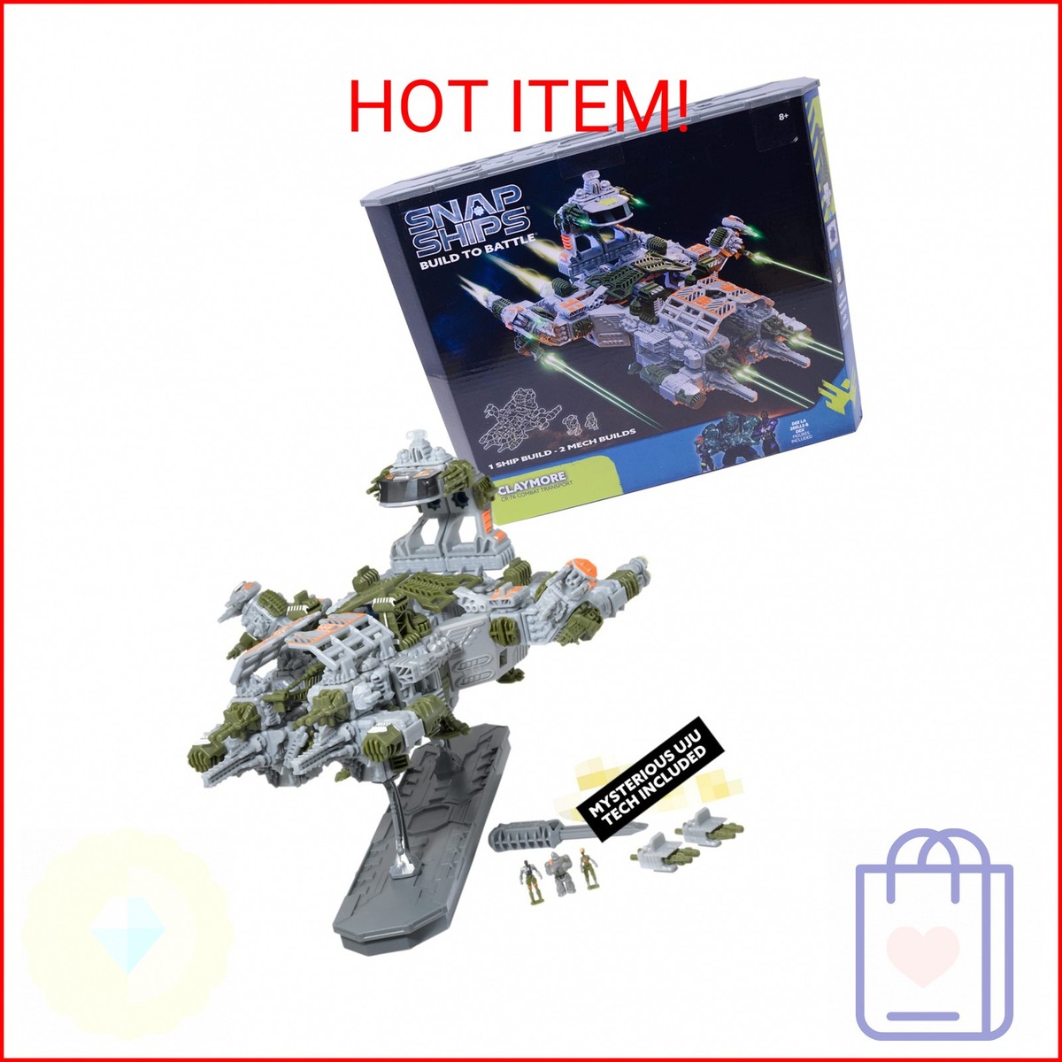 Snap Ships Forge Claymore CR-76 Combat Transport -- Build to