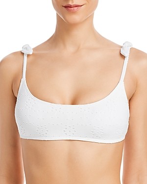 Womens Eyelet Square Neck Bikini Swim Top 196139162389 Large RT $48 #2
