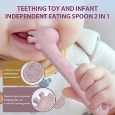 Scientific Feeding Silicone Baby Spoons fit for 4-12 Months Baby Flexible Bent