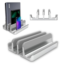 4- Slot Vertical Laptop Stand - Aluminum Laptop Stand Vertical for Desk - Fit...