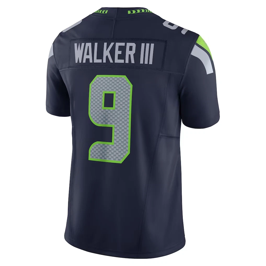 Seahawkss Men's #9 Kenneth Walker III 50th /Super Bowl LX Patch Game Jersey