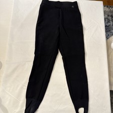 Vintage Schoeller Black Stirrup Ski Pants Size 8 Regular