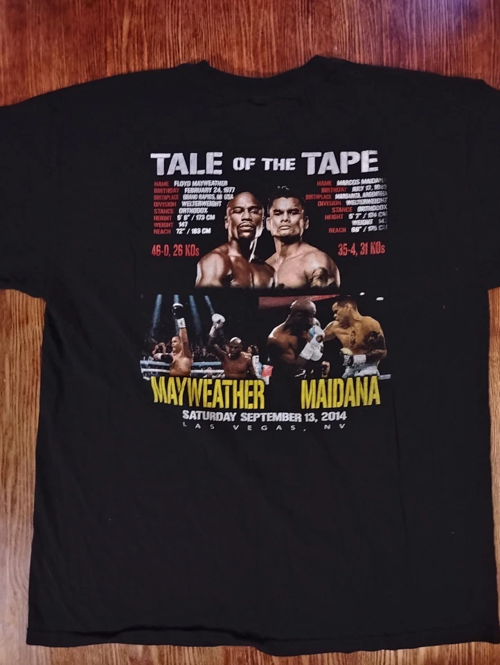 MAYWEATHER vs MAIDANA 2 Boxing T Shirt XL MGM Grand Las Vegas NV 2014 Fight Tee - Image 3 of 4