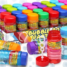32 Pack Bubble Bottles Bulk, Wand Attached to Lid Party Favors Gift Box