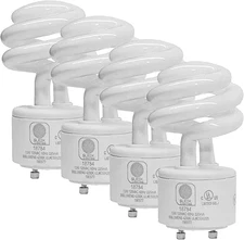 - 13Watt GU24 Base 2 Prong Light Bulbs- UL Approved-120V 60Hz - Mini Twist Lock