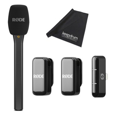 Rode Wireless Micro Mikrofon-System Lightning mit Interview Micro und Tuch