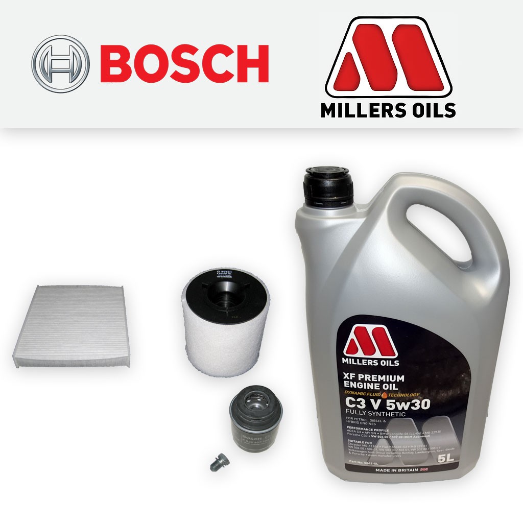 SERVICE KIT for AUDI A1 1.2 TFSI OIL AIR CABIN FILTERS +APPROVED OIL (2010-2015)