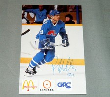 Official  NHL  Quebec Nordiques Randy Moller  Signed Postcard # 3
