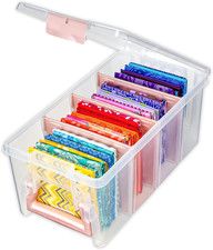 Semi Satchel Portable Craft Organizer with 3 Dividers - Clear Plastic Storage Ca