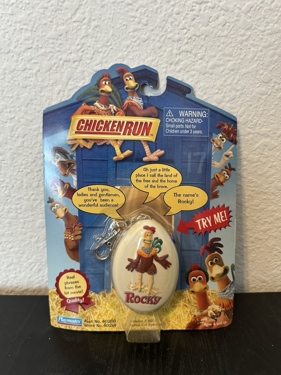 Lot Of 4-Vintage 2000 Chicken Run Lot of Talking Keychain Toy Clip