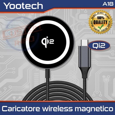 MagSafe 15W Wireless Ladestation für iPhone 16-12 und Air-Pods Pro Schwarz