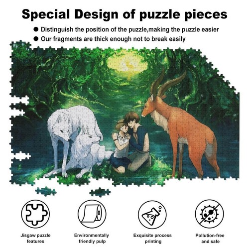 Princess Mononoke Jigsaw Puzzle 1000 Pieces Gift for Girls Boys Adult - Picture 4 of 6