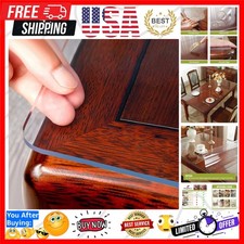 14 x 30 Inch Clear Table Cover Protector, 2mm Thick Clear Plastic Table Cover...