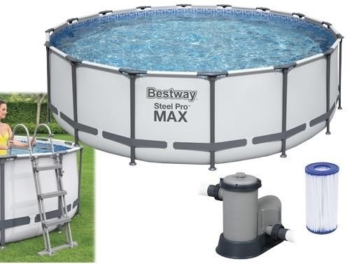 Piscinas Redonda sobre el Suelo Steel pro Max Set Bestway 5612Z CM.Ø488xH122