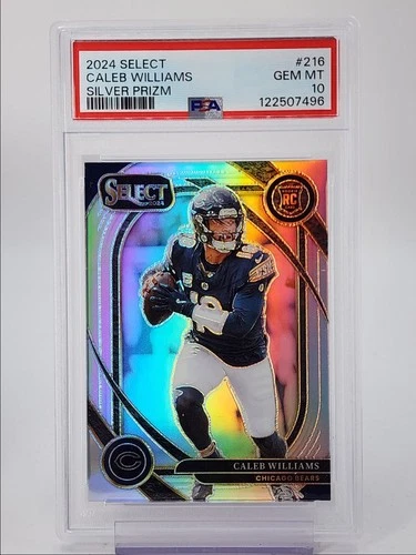 CALEB WILLIAMS 2024 SELECT CLUB LEVEL ROOKIE SILVER PRIZM RC PSA 10 Q0004