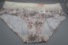 WARNER'S 3XL 10 5609J Ivory Mist Watercolor No Pinching No Problems Lace Hipster