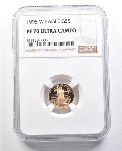 1995-W $5 American Gold Eagle 1/10 Oz 0.1 Oz Gold PF70 UCAM NGC *4740