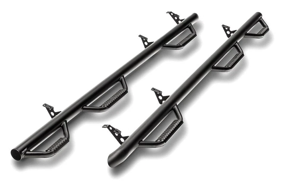 For Jeep Wrangler 1997-2006 N-Fab J9746-TX 3" Black Round Nerf Steps Foto 3 de 4