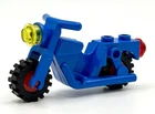 LEGO Blue Motorcycle Town with Red Wheels with Black Tires inv.572