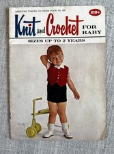 Vintage Knit  Crochet for Baby Pattern Book No. 180 1950s Baby Knits