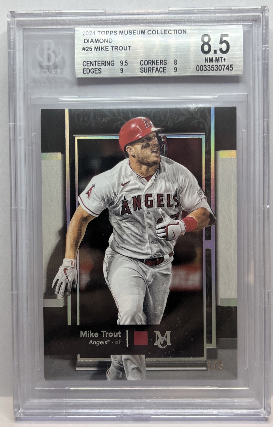 2024 Topps Museum Collection  Diamond - Mike Trout #25 3/5 Rare BGS 8.5