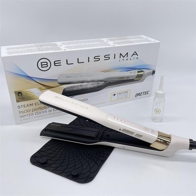 Imetec Bellissima Steam Elixir, Dampf- Haarglätter Beschichtung aus Keramik und 
