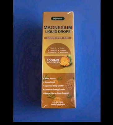 Magnesium Liquid Drops B Vitamins D3 Omega 3 Sleep Mood Energy Support Vegan