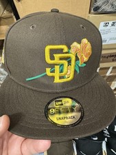 New Era San Diego Padres 9Fifty Snapback Kappe Brown Gold Gelb Rose