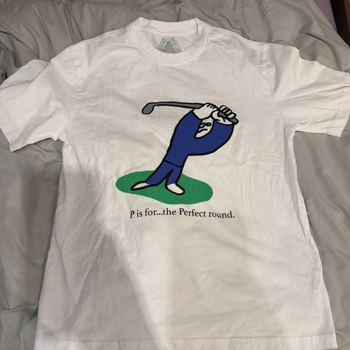 Authentic Men Large White Palace Skateboards Par T-Shirt FW19 Tee Perfect Round