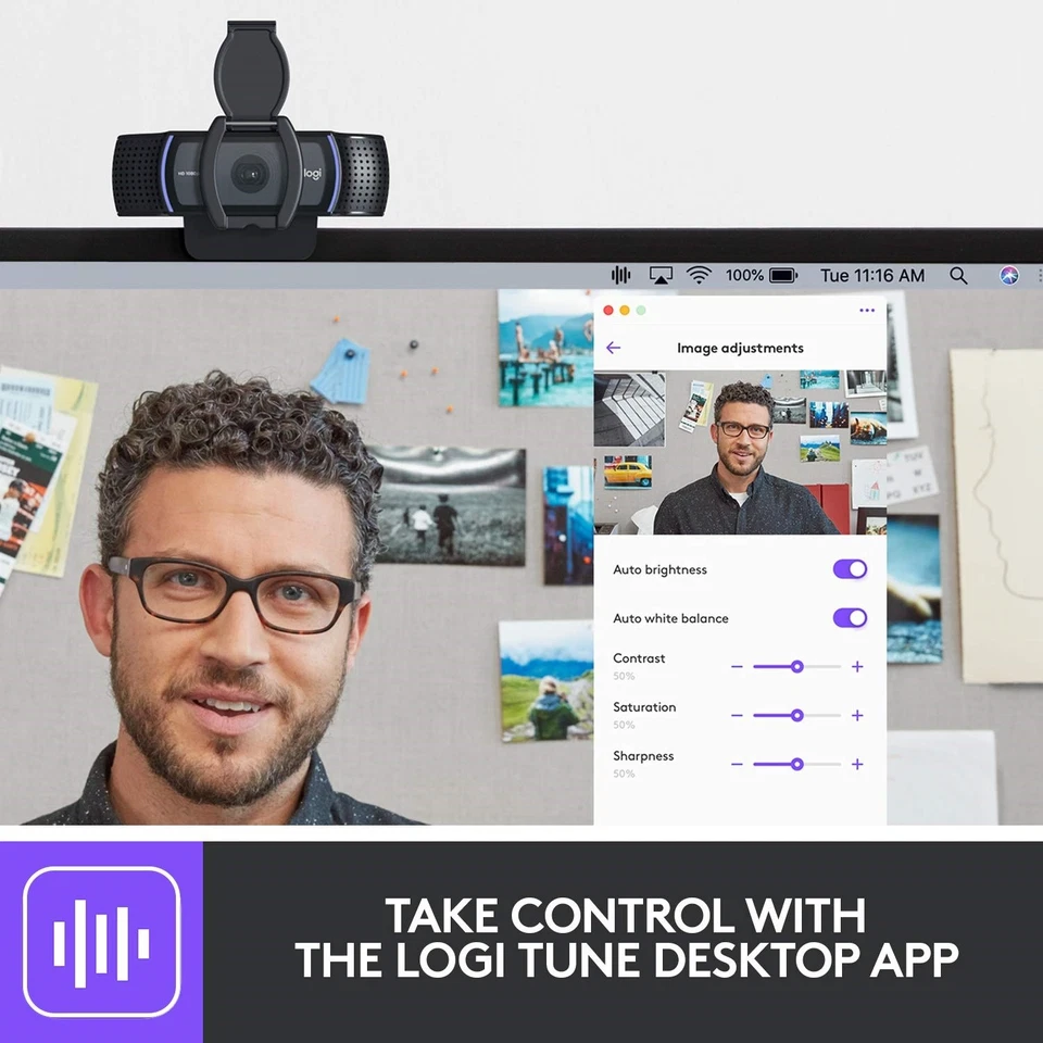 Cámara web Logitech C920e HD 1080P 960-001384 Foto 2 de 4